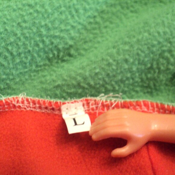 Frog Hoodie Women's Sz L Green Long Sleeves Zipped 2 Pockets Embroidered Face - Picture 6 of 7